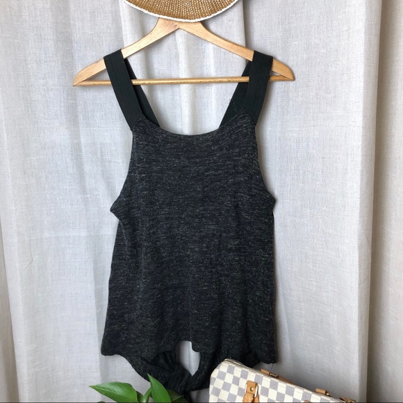 Free People Tops - ⭕️Sold⭕️Free People Heather Gray Wrap Tank Size M